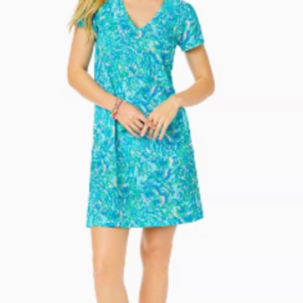 Lilly Pulitzer Etta Dress in “Surf Blue”, size: L